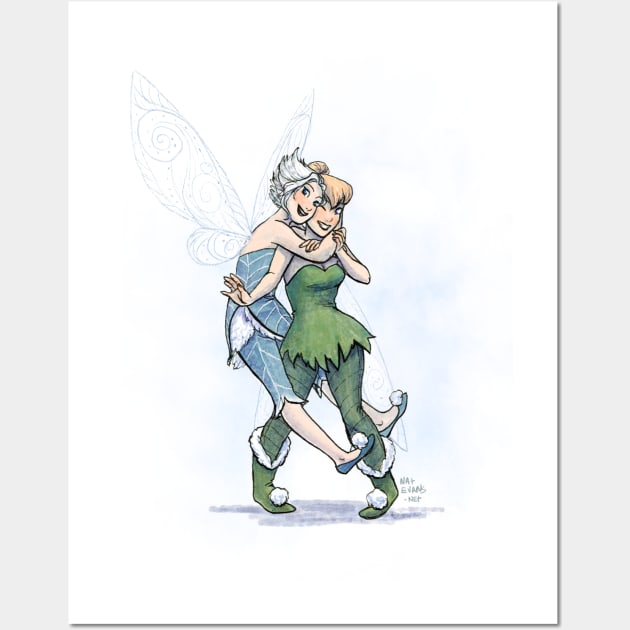 Tinkerbell and Periwinkle Wall Art by NatEvans